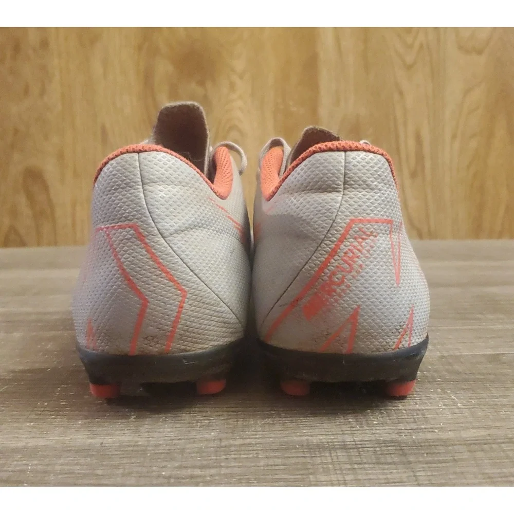 Nike‎ Mercurial Vapor 12 Soccer Cleats Youth Size 5.5 Gray Orange